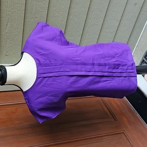 VINTAGE FAVORITES BLOUSE SHIRT SMALL PURPLE TOP SHORT SLEEVE